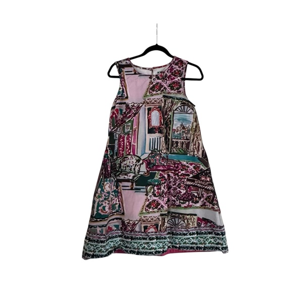 Anthropologie Amelia Chic City Penthouse Print Shift Dress Boho Preppy Sz S/m - Picture 2 of 5